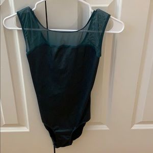 Deep turquoise shimmery leotard